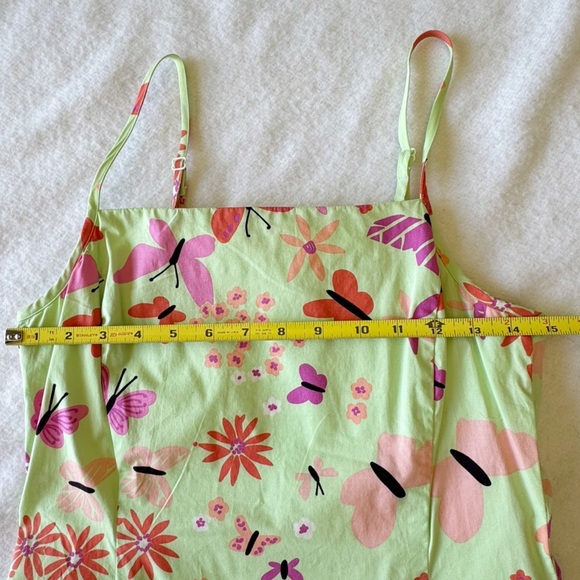 Vintage Lilly Pulitzer Bonjour Butterfly Floral Pleated Mini Dress Size 4 - Picture 9 of 10